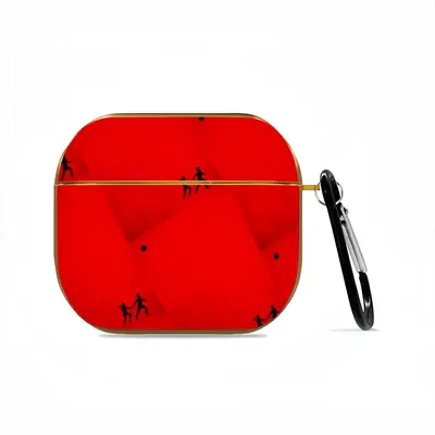 Deep Red (Decomposition) Airpods 3 Case (Hard Shell, Golden)