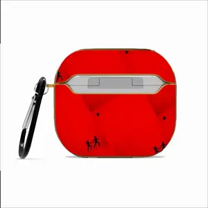 Deep Red (Decomposition) Airpods 3 Case (Hard Shell, Golden)