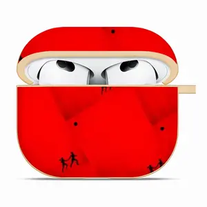 Deep Red (Decomposition) Airpods 3 Case (Hard Shell, Golden)