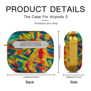 Burning Flame Airpods 3 Case (Hard Shell, Golden)