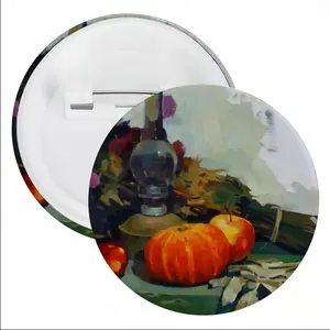 Autumn Still Life Tin Plate Badge