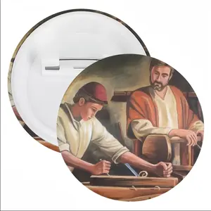 Joseph And Jesus Tin Plate Badge