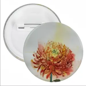 Autumn Flower Tin Plate Badge