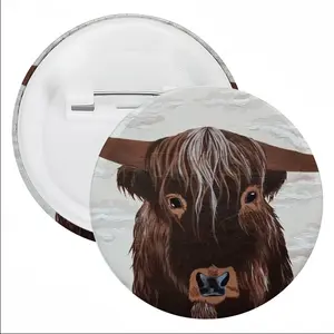 Bull - Red Bull Taurus Animals Buffalo Wild Tin Plate Badge