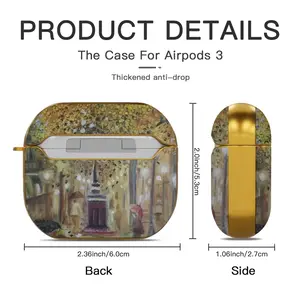 Barcelona On A Rainy Night Airpods 3 Case (Hard Shell, Golden)