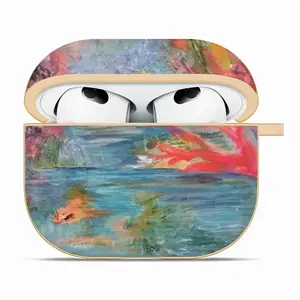 Alligator In Plastic River Airpods 3 Case (Hard Shell, Golden)