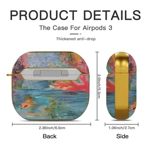 Alligator In Plastic River Airpods 3 Case (Hard Shell, Golden)