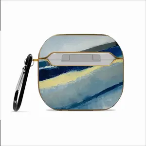 Blue Abstract Airpods 3 Case (Hard Shell, Golden)