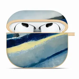 Blue Abstract Airpods 3 Case (Hard Shell, Golden)