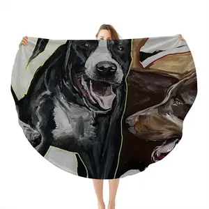 Barking Flannel Blanket (Round)