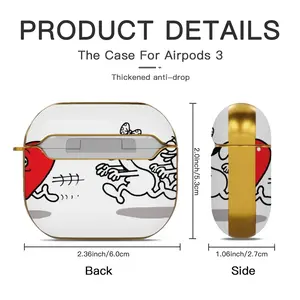 Chasing Love Airpods 3 Case (Hard Shell, Golden)