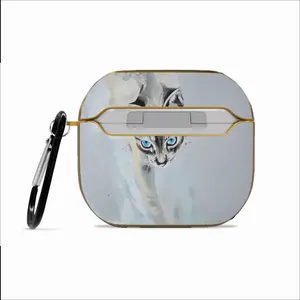 Cat With Fish Airpods 3 Case (Hard Shell, Golden)