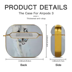 Cat With Fish Airpods 3 Case (Hard Shell, Golden)