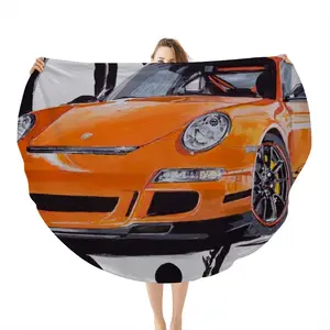 Porsche Gt3 Rs Flannel Blanket (Round)