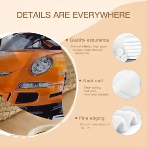 Porsche Gt3 Rs Flannel Blanket (Round)