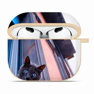 City Cat Airpods 3 Case (Hard Shell, Golden)