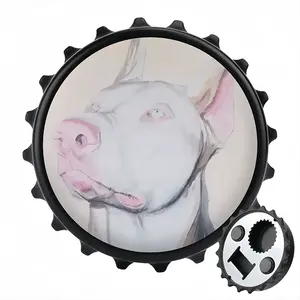 White Doberman Bottle Opener