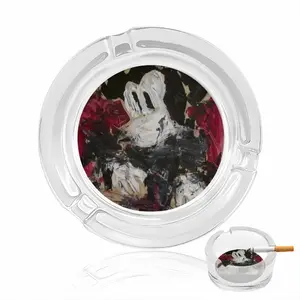 Tanked Mickey Mouse Glass Ashtray