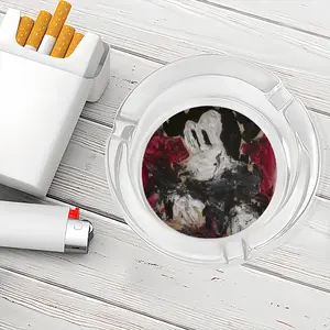 Tanked Mickey Mouse Glass Ashtray