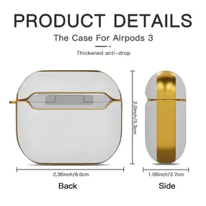 White Airpods 3 Case (Hard Shell, Golden)