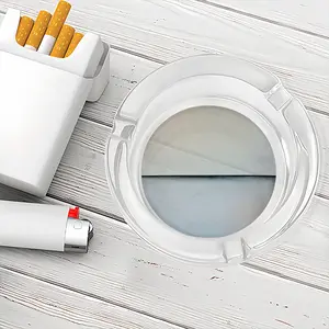 Charcoal White No 1 Series 4 Glass Ashtray