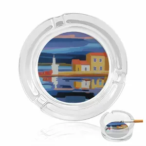 Stormy Sky On La Pointe Courte Glass Ashtray