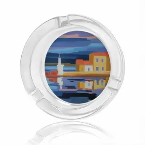 Stormy Sky On La Pointe Courte Glass Ashtray