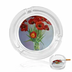 Tulips Glass Ashtray