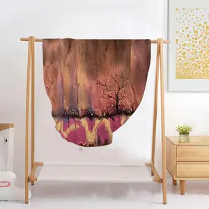 Chocolate Sunrise Flannel Blanket (Round)