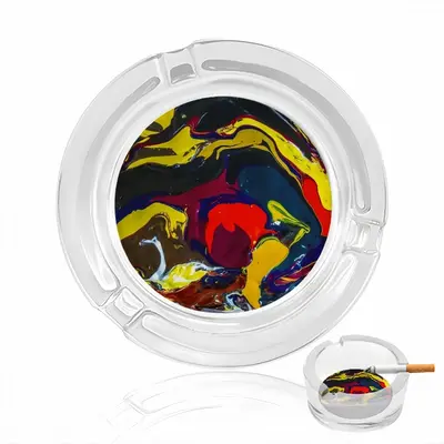 Running In Paint Glass Ashtray