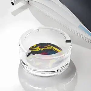 Running In Paint Glass Ashtray