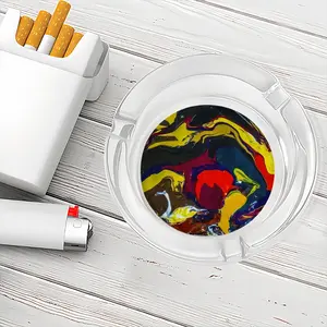 Running In Paint Glass Ashtray