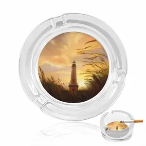 The Shine Of Lighthouse Outside Glass Ashtray