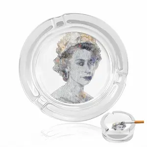 Queen Elizabeth 2 Glass Ashtray