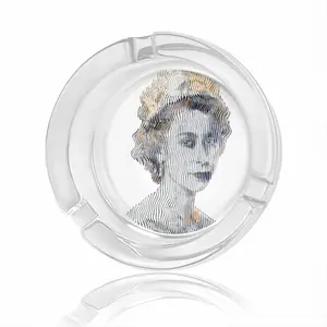 Queen Elizabeth 2 Glass Ashtray