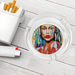 Summer Rain Glass Ashtray