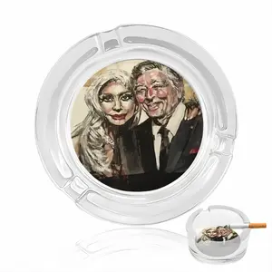 Lady Gaga And Tony Bennett Glass Ashtray