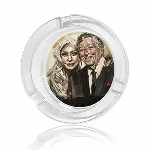 Lady Gaga And Tony Bennett Glass Ashtray