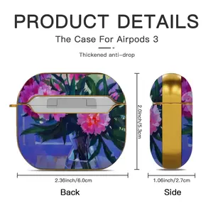 Peonies Airpods 3 Case (Hard Shell, Golden)