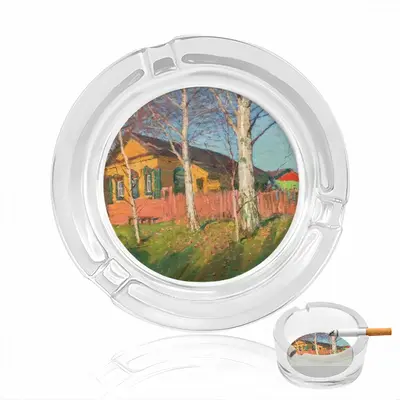 Octobervalino Village Glass Ashtray