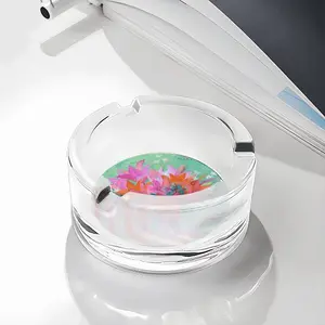 Lilies In A Vase Glass Ashtray