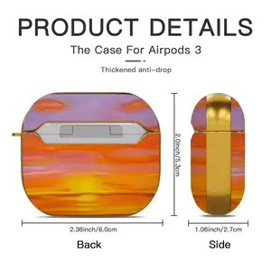 Beach Airpods 3 Case (Hard Shell, Golden)