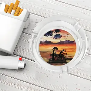 Safe Crossover Glass Ashtray