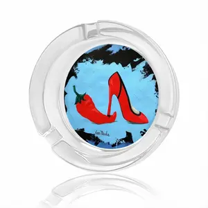 Under The Heel - Erotic Women Girl Feminism Glass Ashtray