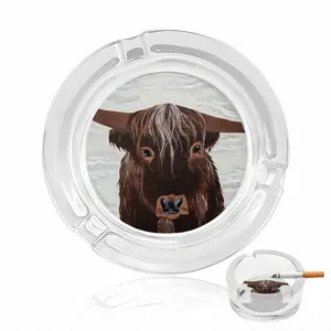 Bull - Red Bull Taurus Animals Buffalo Wild Glass Ashtray