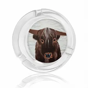 Bull - Red Bull Taurus Animals Buffalo Wild Glass Ashtray