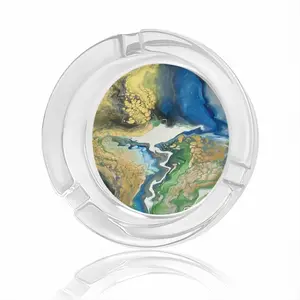 Planet Earth Glass Ashtray