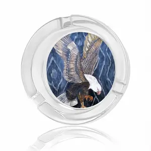 Eagle Scratch Glass Ashtray