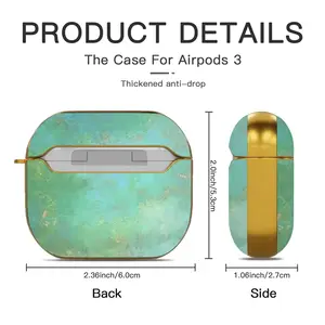 Green Clouds Airpods 3 Case (Hard Shell, Golden)