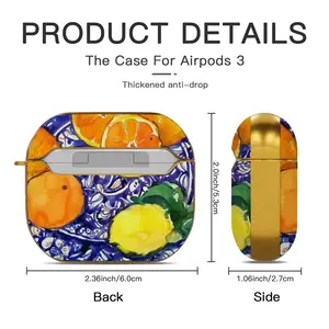 Oranges Airpods 3 Case (Hard Shell, Golden)